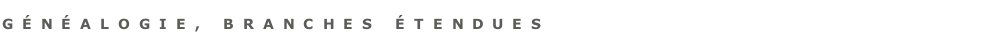 GÉnÉalogie, Branches Étendues
