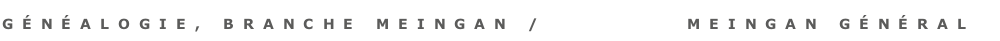GÉnÉalogie, Branche meingan /          meingan gÉnÉral